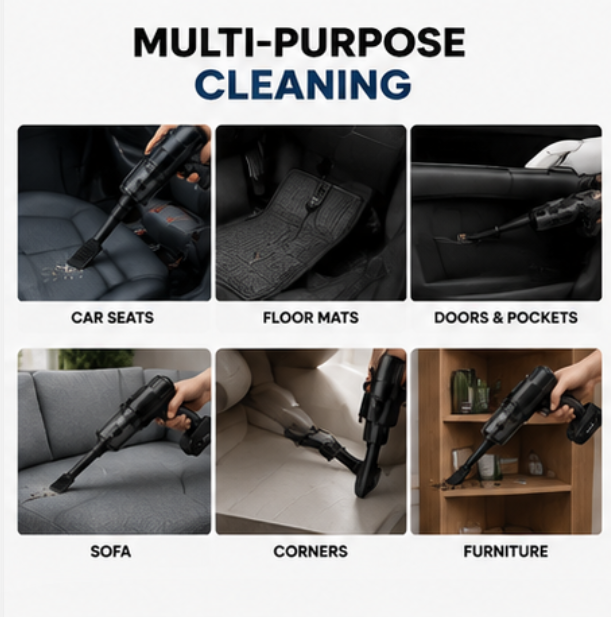 Multifunctional Cordless Vacuum Cleaner – Portable Car & Home Cleaning